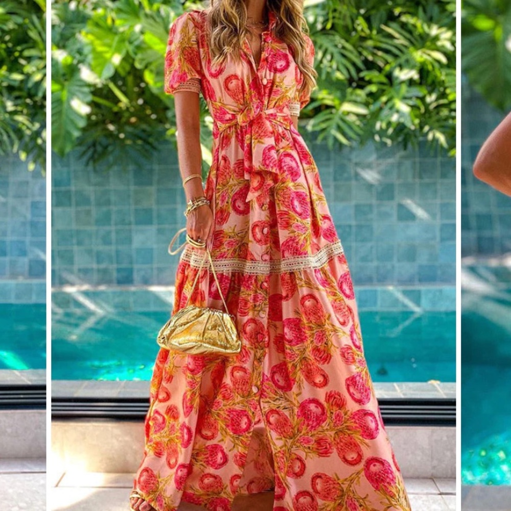 Brand New Rici Floral Maxi Dress